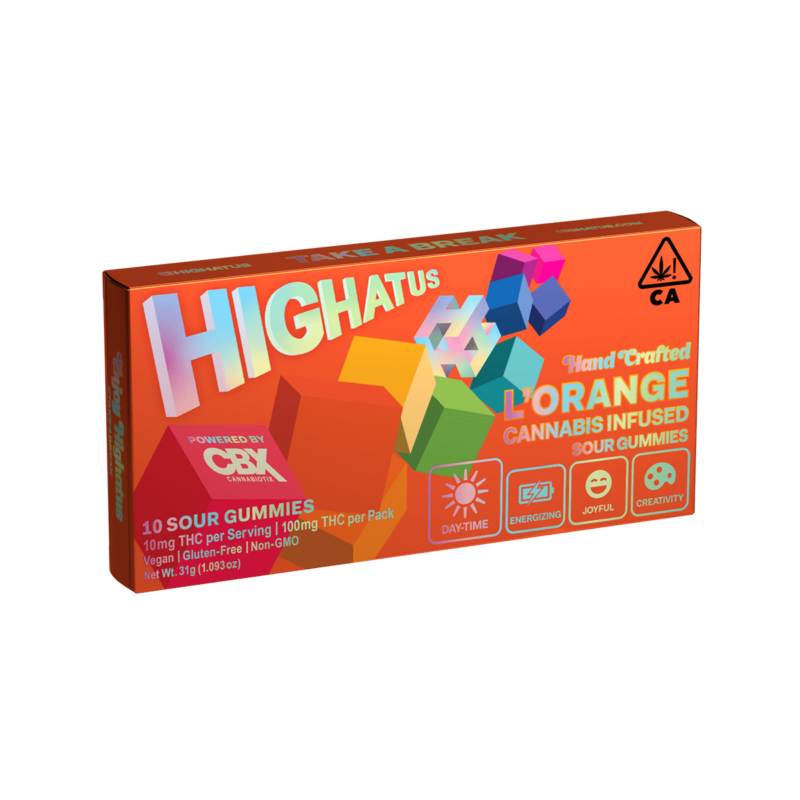 Highatus Sour Gummies - L'Orange 100mg