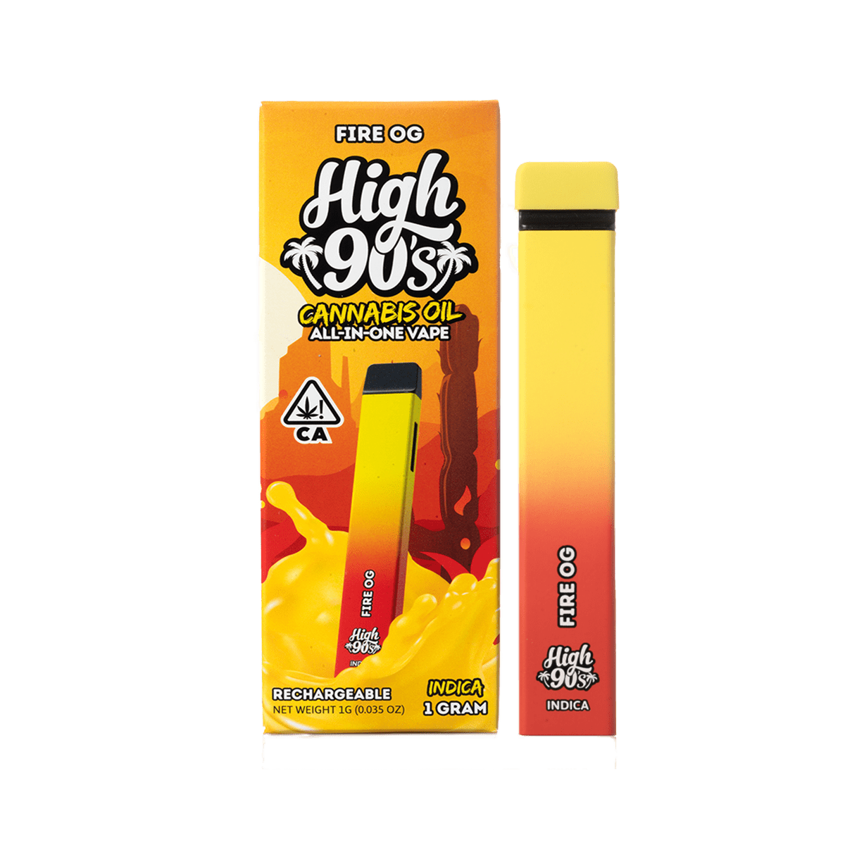 High 90s Disposable Vape – Fire OG 1g – Chyll.com