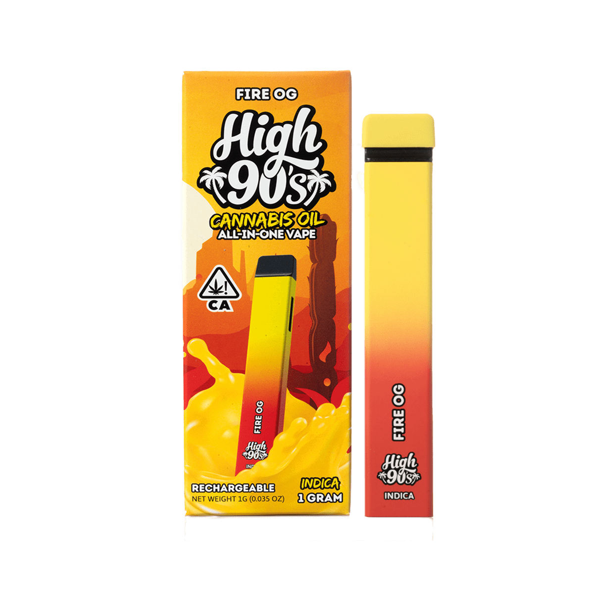 High 90s Disposable Vape – Fire OG 1g – Chyll.com