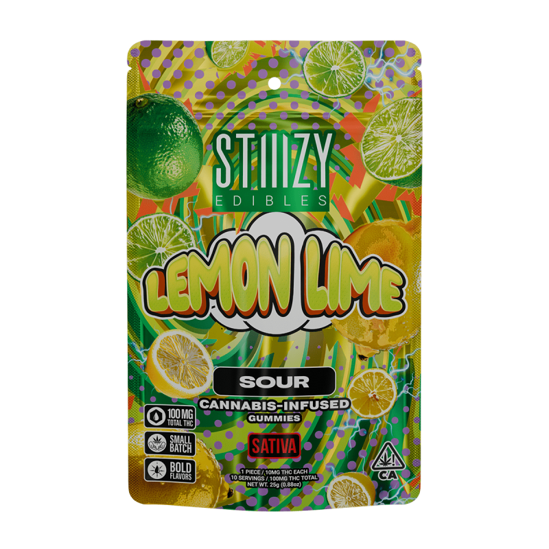 Stiiizy Gummies - Sour Lemon Lime 100mg