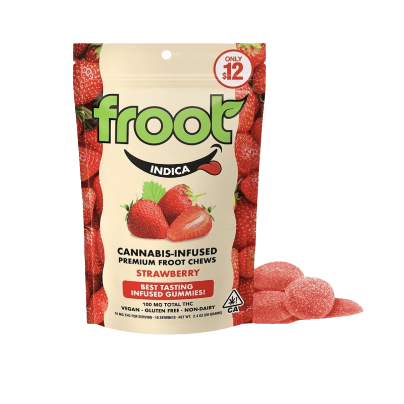 Froot 10 Pack Gummies - Strawberry 100mg