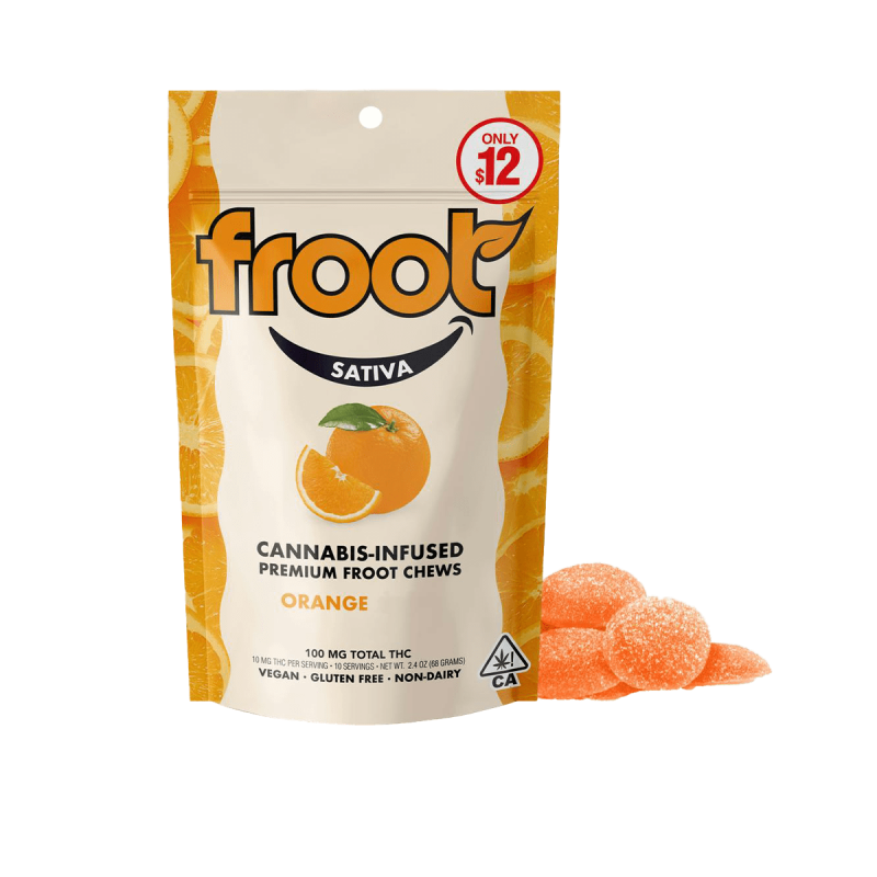 Froot 10 Pack Gummies - Orange Tangie 100mg
